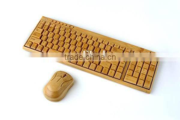 Artis Handmade Bamboo Wooden PC Wireless Bluetooth Keyboard and Mouse