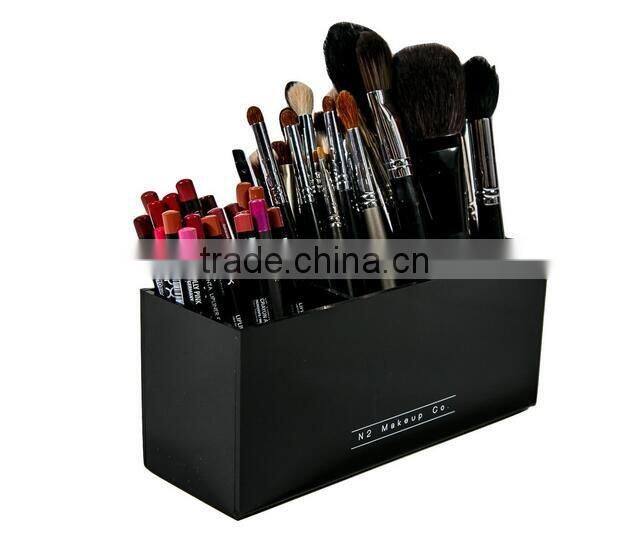 display on table top acrylic makeup organizer
