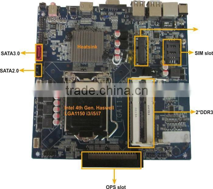 mini ITX board for restaurant pos system OPS board barebond
