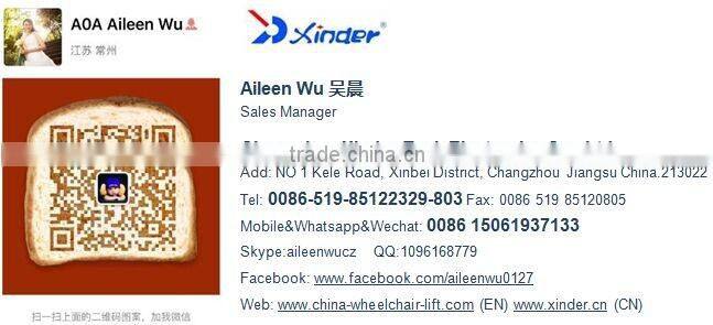 Xinder CE certificate FMWR-A Series Folding Manual Bus Ramp For wheelchair loading 350kg