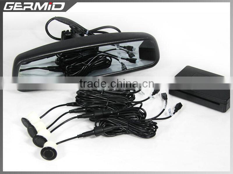 car rearview mirror radar detecter system+4.3inch digital mirror + reverse camera display for any car