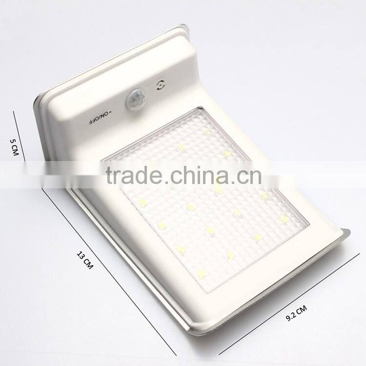 20 led panel texture lampshade 1800mah Ni-MH battery PIR sensor + Voice control solar mini garden light