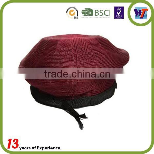 Summer fashion style beret caps black mesh eyelet ladies beret hat