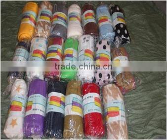 Stock 100% Polyester blanket fabric