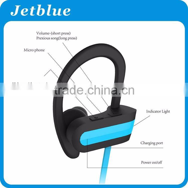 New Design Neckband Sport Stereo wirelss handsfree Bluetooth Earphone with Microphone