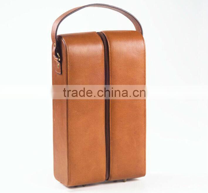 Clava Double Leather Wine Bottle Holder