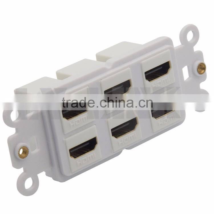 6 Ports HDMI female to female Inner face plate wall plate