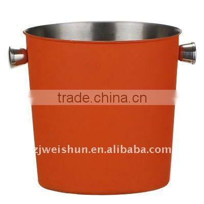 colorful round stainless steel ice bucket