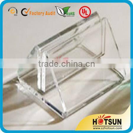 High quality acrylic tabletop menu display stand with logo silkscreen