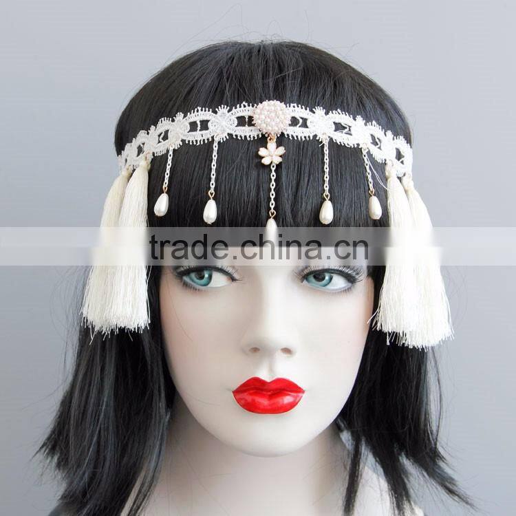 MYLOVE MLFD38 Bohemia hair accessory women white lace hair band for party