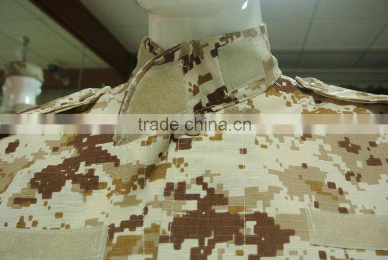 Custom cotton polyest ripstop desert digital camouflage lybria army Vertical Collar Fighting ACU Uniform