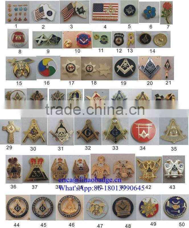 2016 New promotional item metal Masonic keyring cheap masonic key chains, gold masonic keyholder