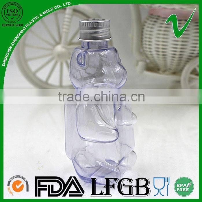 refillable Free sample PVC plastic empty bottle with metal lid