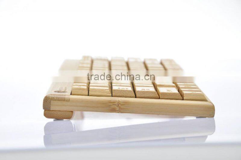 high quality and hot-sell natural bamboo wireless mechanical keyboard and mouse