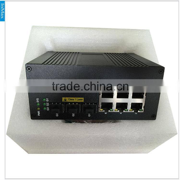 Industrial PoE Switch, 6 Port Power Over Ethernet 10 / 100M With IEEE 802.3af/at 30W P609A
