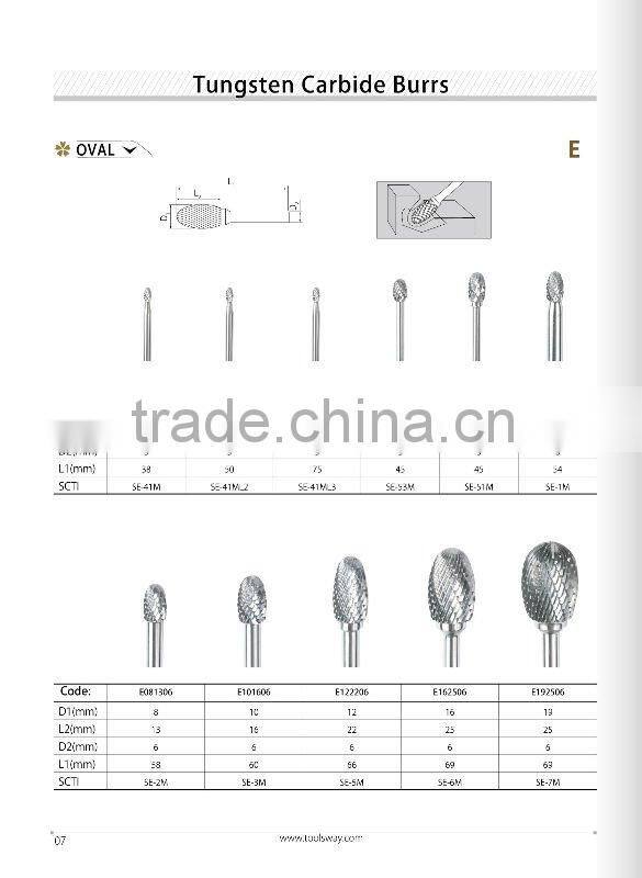 E Shape Tungsten Carbide Burr