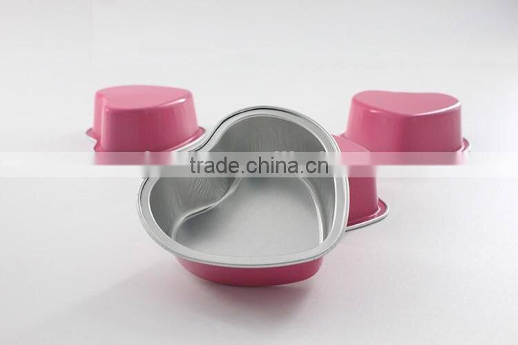 Aluminum foil Heart Shape household or bakery use egg tart mold