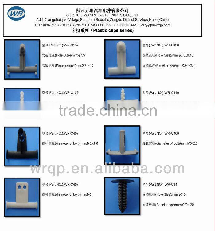 Auto Fastener and plastic rivet