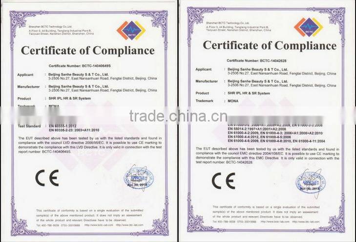 intelligent powerful elight ipl rf hair removal equipment, sapphire crystal IPL SHR Hair Removal Machine