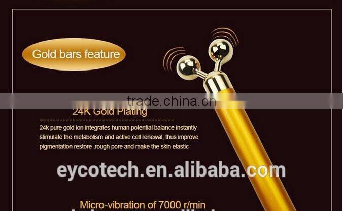 Face Lifting home use facial massage machine Beauty Bar Vibration 24k gold beauty bar