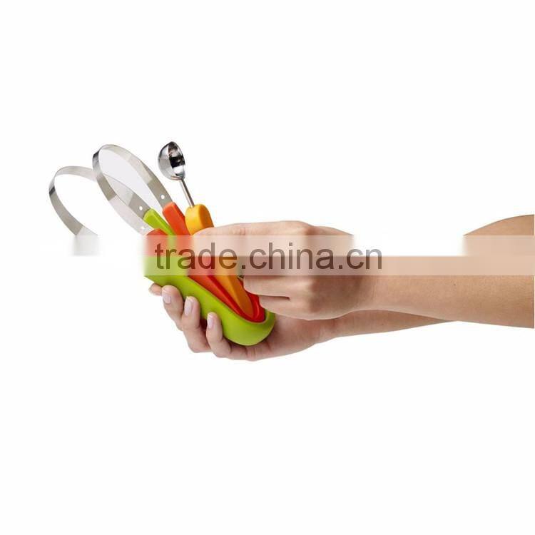 Colorful Folding Ice Cream Steel Peeler Metal Fruit Scoop