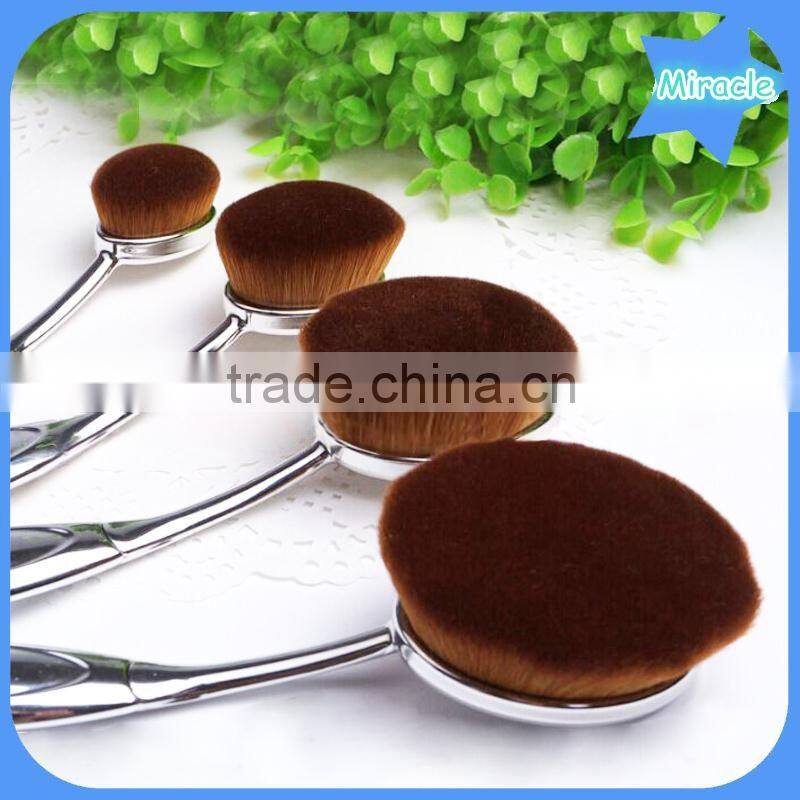 10pcs custom logo multi-purpose rose gold oval mermaid makeup brush set with quality carton box