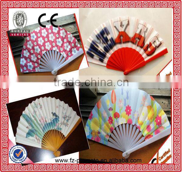 custom printed summer promotion fashion folding fans