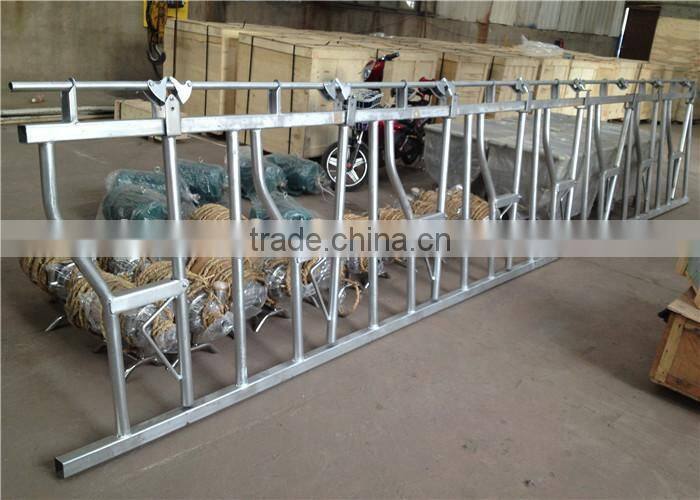 Galvanized Steel Pipe Cow Healock for 8 Cows Locking