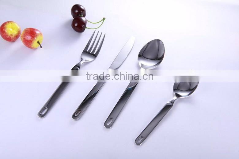 2016 Hot sale Gloss Silver Flatware Cutlery set steel