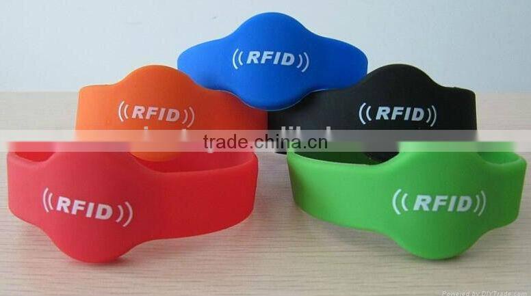 logo printed 14443A Rfid Wristband for event/sports