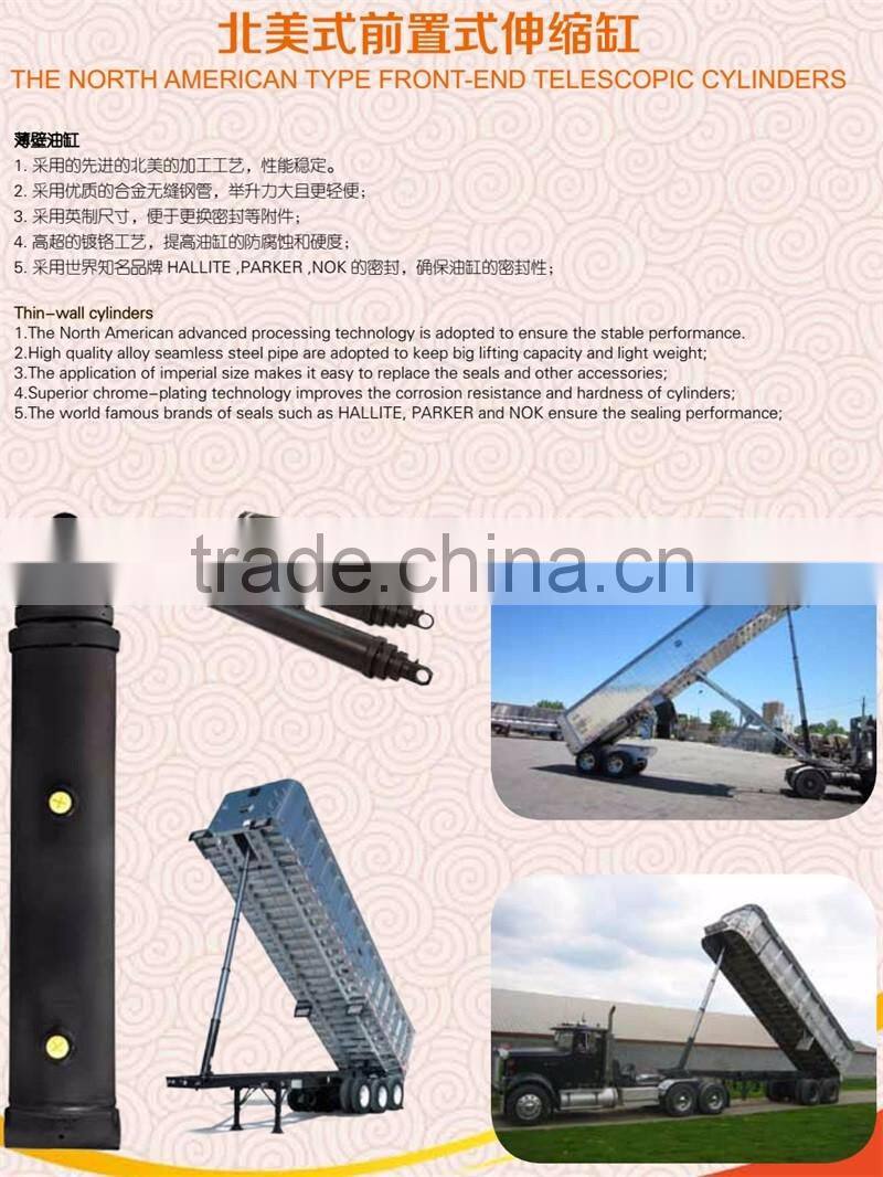 Hyva front end loader hydraulic cylinders for tipper trailer