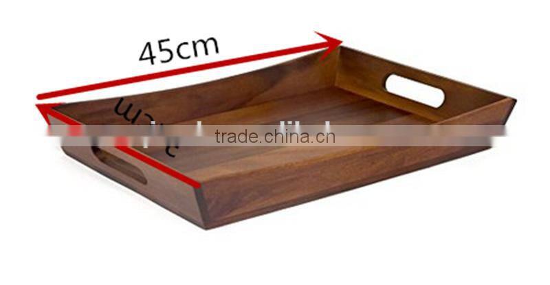 High quality wooden Welcome hotel amenity tray coffee trays