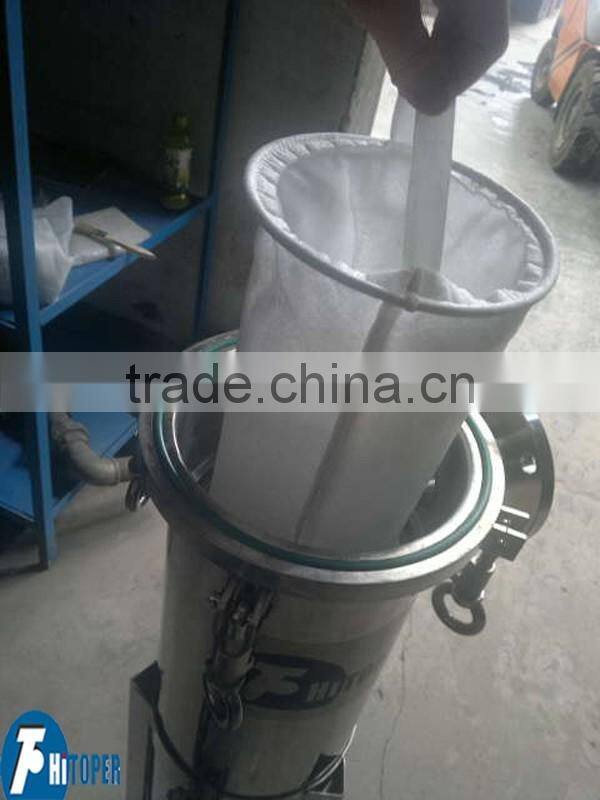 Bag type housing filter used in textile wastewater treatment