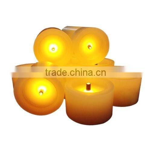 Set of 6 Flickering Flameless Candles, Battery Powered Fake Candles,Romantic Ivory Votive Candles and LED Candles with Timer