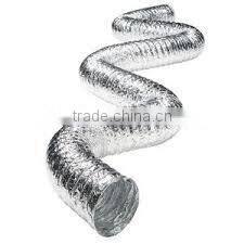 Double layer flexible air duct hose/PVC air conditioning duct/Hydroponics duxtwith two clam