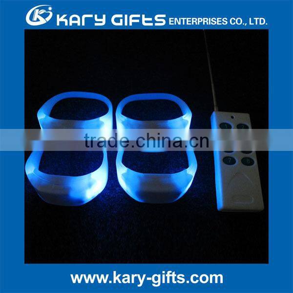 Silicone bright remote radio controlled led wristband light