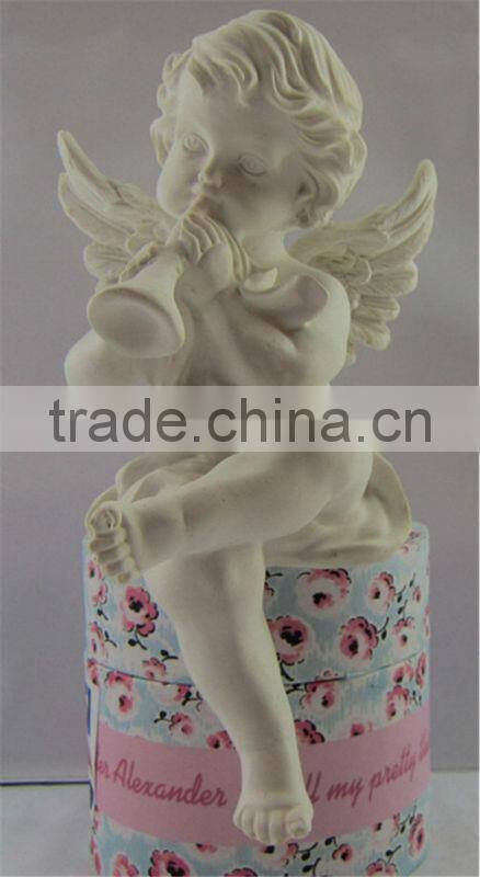 Decorate sitting mini angel statue