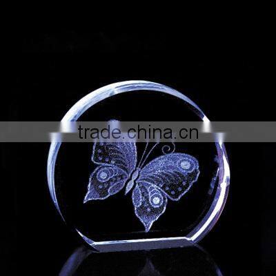 2016 fashion crystal 3d laser engraving blank for paperweight