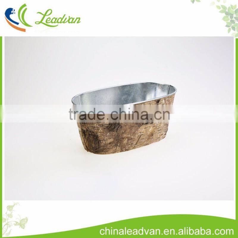 2017 factory promotion 10" handicraft metal mesh garden insert outdoor oval planter flower pots