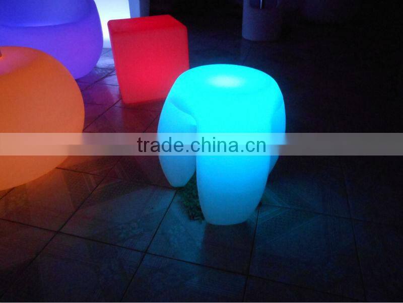 illuminated 16 color change plastic led chair