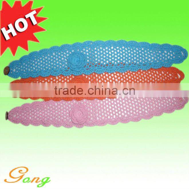 HOT! Cotton knit headband flower Multicolor Elastic hair band
