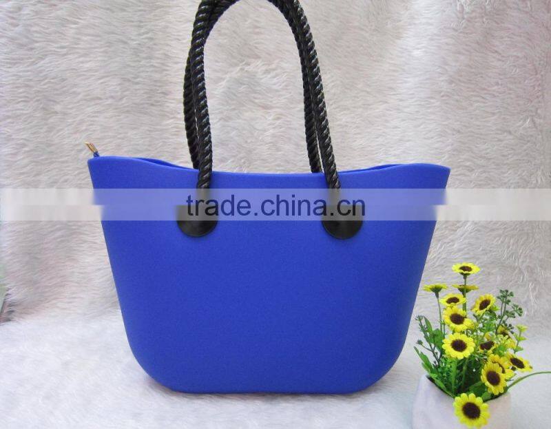 Blue Fashional Dumpling shape Silicone Beach Bag