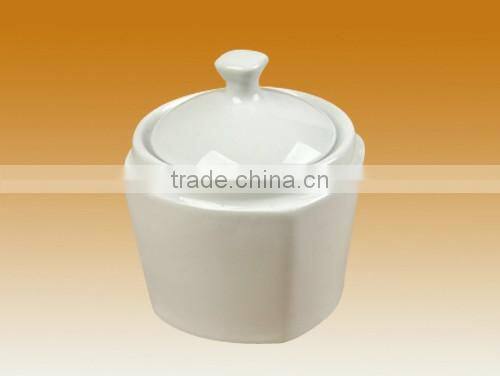 Factory wholesale custom size porcelain kitchenware, cruet stand set, Ceramic Sugar Pot