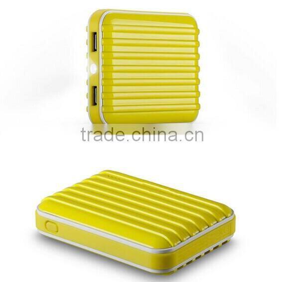 10400mah suitcase design led display dual usb output power bank portable power bank universal phones