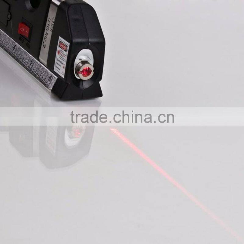 New Arrival Magnetic Multi-Funcation Cross Line and Laser Dot 2.5m Measuring Tape