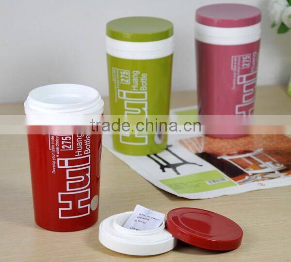 Supply fashion creative plastic double layer sealed thermal insulation Cup (275ml)