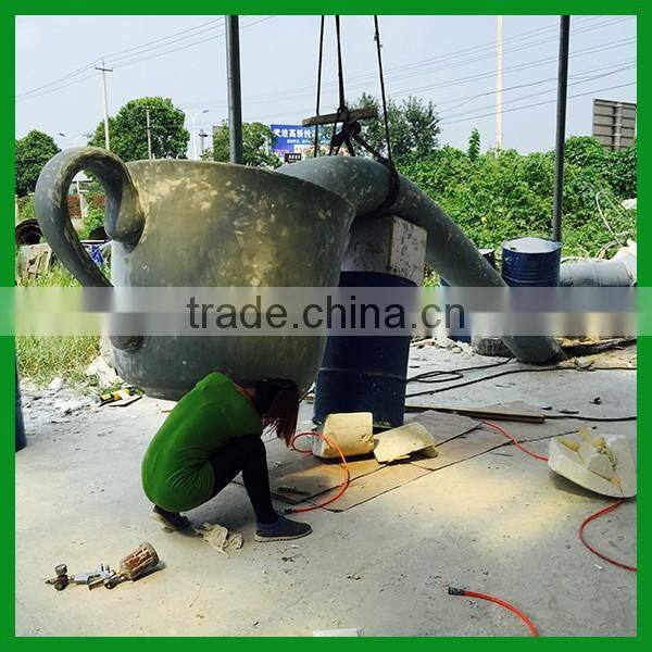 FO-506 cup shape fiberglass sculpture for decor