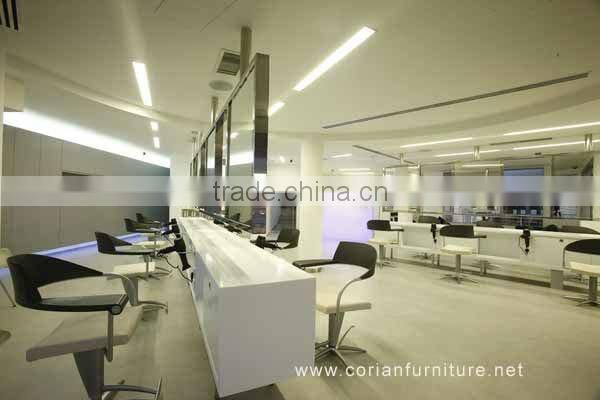 Good quality glasses shop Hi Macs solid surface made display furniture for optical store design