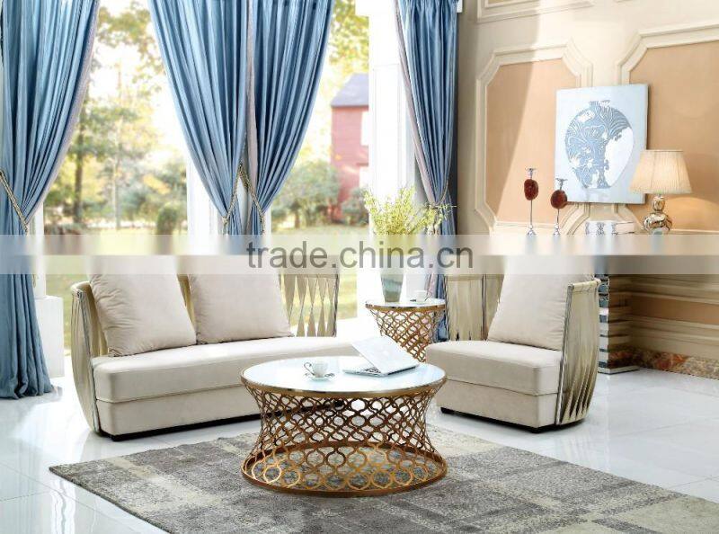 2016 luxury stainless steel sofa / sofa for wholesale SF067