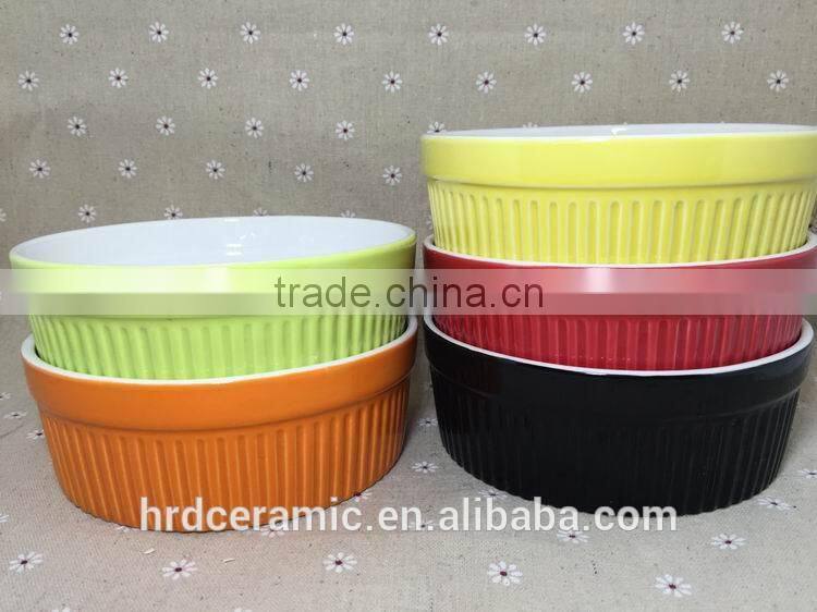Stocked colorful round shape sala bowl,ceramic soup bowl for microwave oven
